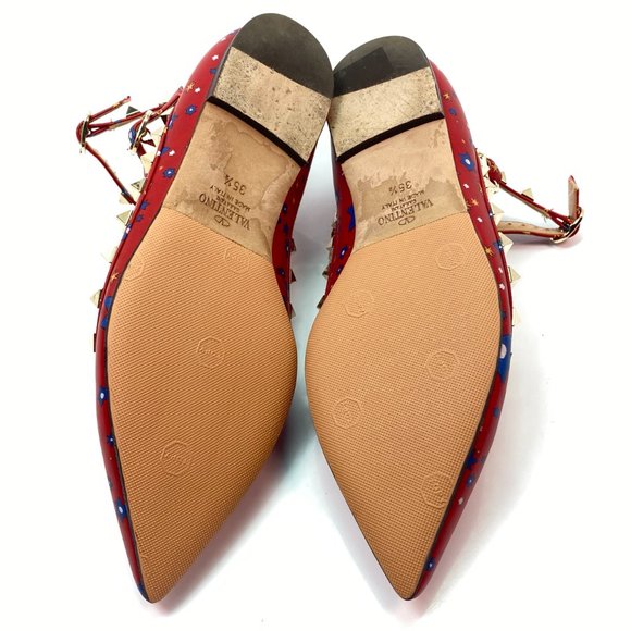 🌷❤️🔥FINAL SALE 🔥 NO OFFERS🌷💥Valentino Garavani Rockstud Star Flats 35.5 - Picture 6 of 7